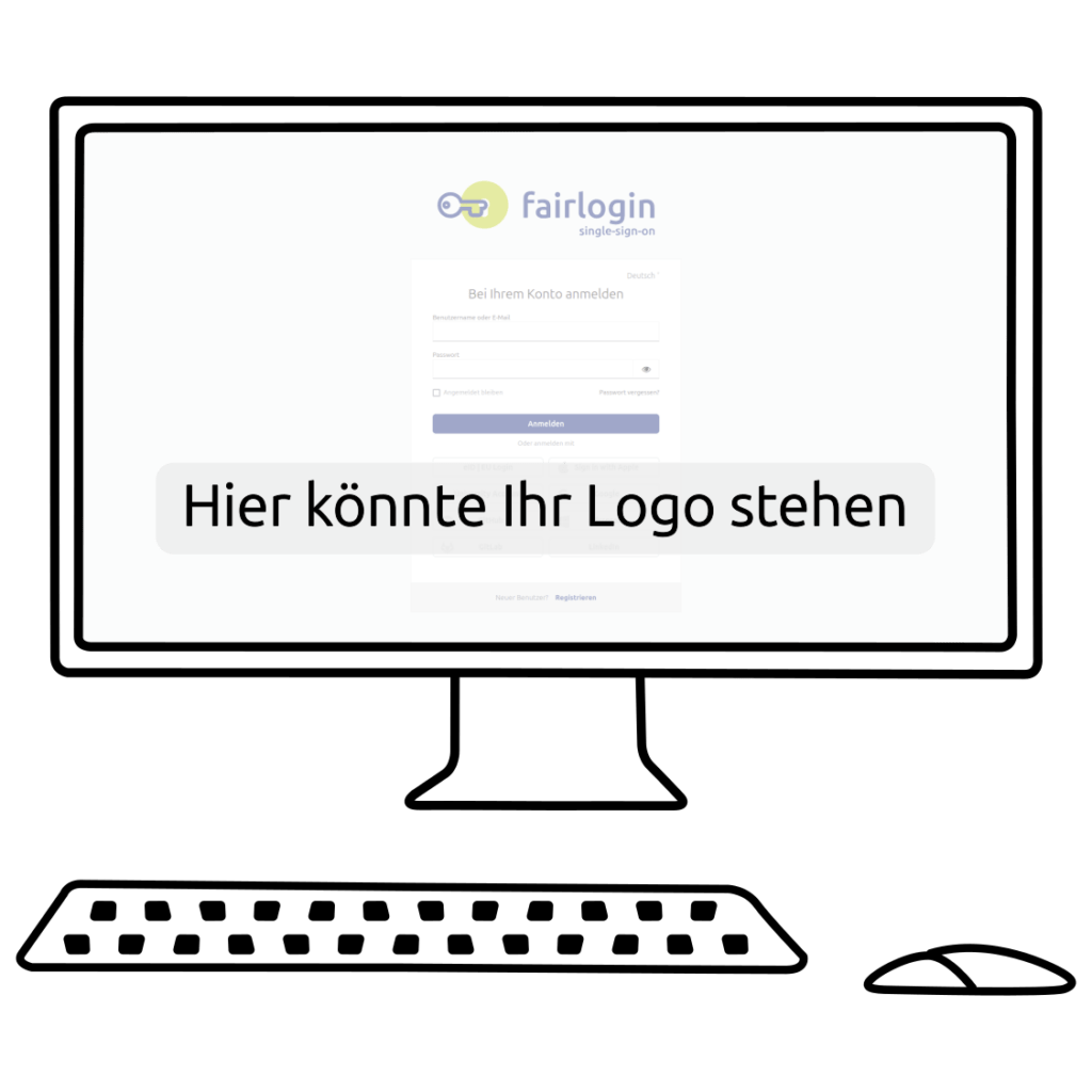 Mockup zu fairlogin mit Branding